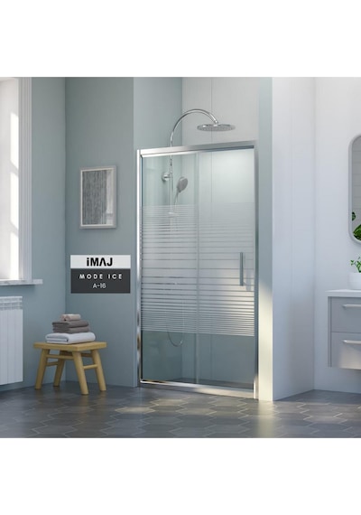 İmaj Banyo Mode İce A-16 İki Duvar Arası 1 Sabit 1 Sürgü Duşakabin Krom
