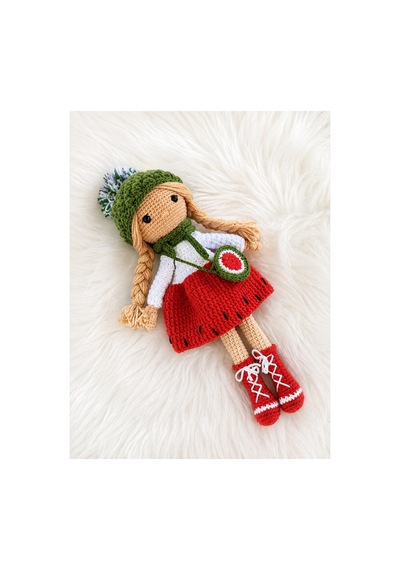 Amigurumi Karpuz Kış Güzeli Organik Oyuncak