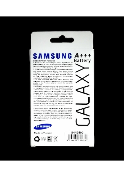 Samsung Uyumlu Galaxy S4 Batarya Pil S4 İ9500 Batarya 2600Mah