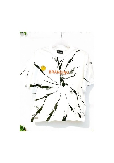 Carinos Erkek Çocuk Oversize Desenli Tshirt-14632 Beyaz