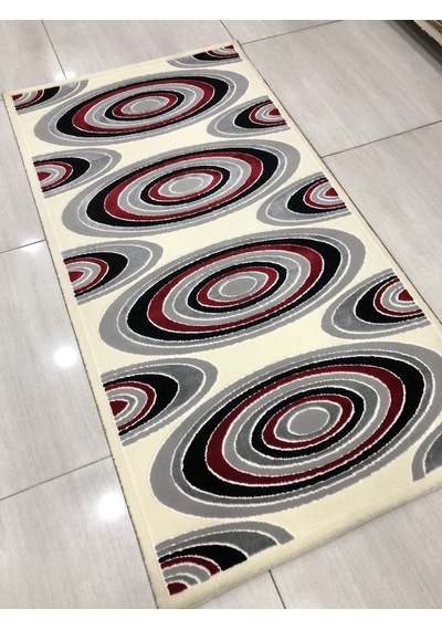 Saray Halı Vizyon 11169 Ws 80X150 Gri Kırmızı Küçük Ölçü Halı !