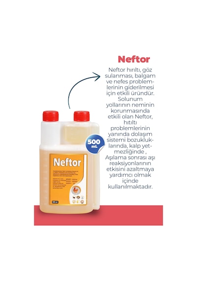 Munich Vet Neftor Kuşlar Için Hırıltı Ve Nefes Ürünün 500 Ml