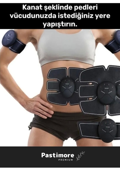 Premium 6 Modlu Mobil Uyumlu Fitness Ems Kol Bacak Karın Kas Geliştirici Spor Aleti