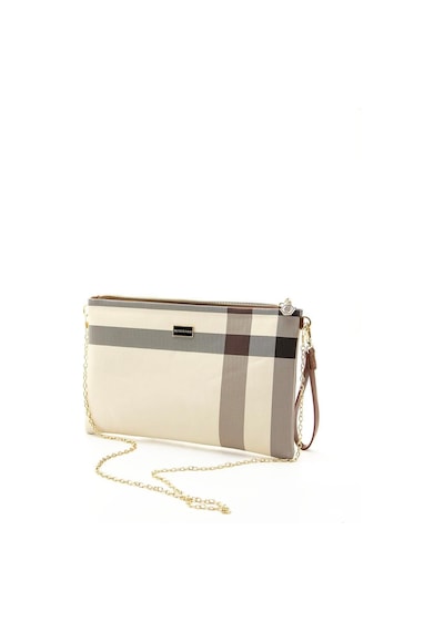 Silver Polo Sp1034 Kadın Portföy & Clutch Ekose Krem-taba