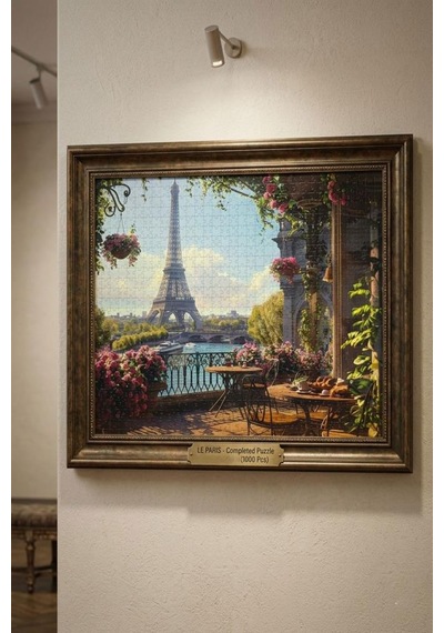 1000 Parçalı Fransa Le Paris Manzara Tasarımlı Puzzle 48x68cm Eğitici Çocuk Yapboz 1