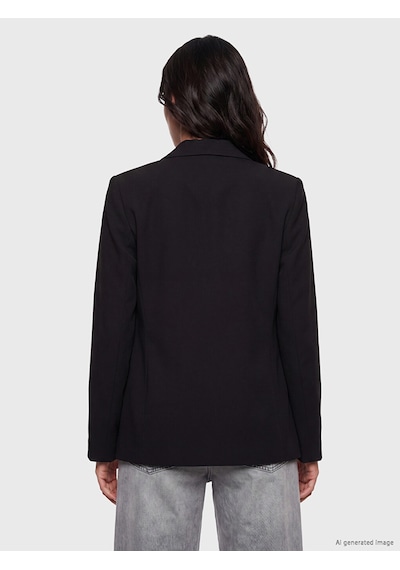 Lcw Vision Siyah Kruvaze Yaka Kadın Blazer Ceket