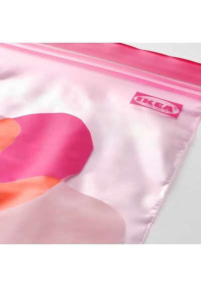 Istad Kilitlenebilir Buzdolabı Poşeti, Pembe-turuncu, 2,5 Lt Ve 1,2 Lt, 50 Adet Çok Renkli