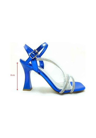 Çarıkçım 8 Cm Topuklu Ayakkabı Saks 13 Y-082 001