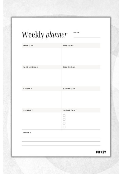 Haftalık Planlayıcı - A4 Ebat Yapılacaklar - 30 Yaprak - Weekly Planner - 0661 Çok Renkli