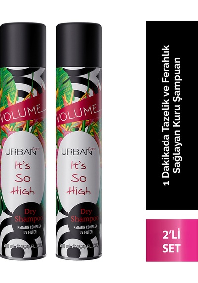 Tropik Kokulu Hacimlendirici Kuru Şampuan Seti 2x200ml- Vegan - Uv Korumalı