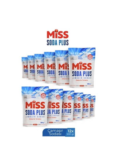 Miss Soda Plus Çamaşır Sodası 500 Gr 24'li Paket