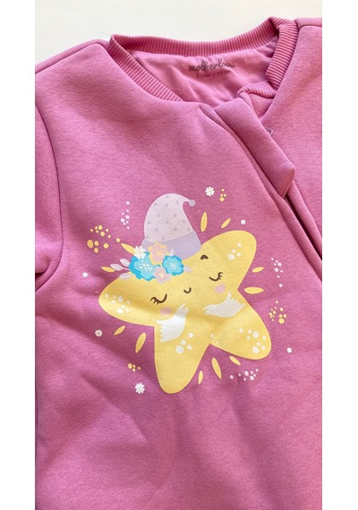 Motherlove Çocuk Uyku Tulumu 1.5 Tog 2-5 Yaş Fermuarlı Pamuklu Kumaş Pembe
