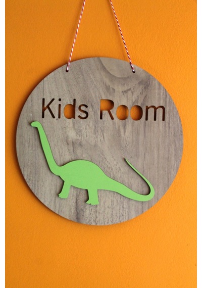 Dekoratif Kids Room Yeşil Dinozorlu Lake Çocuk Odası Duvar Süsü