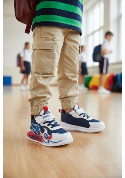 Tuğba Ortopedi 015 Çocuk Rahat Sneaker Beyaz/lacivert