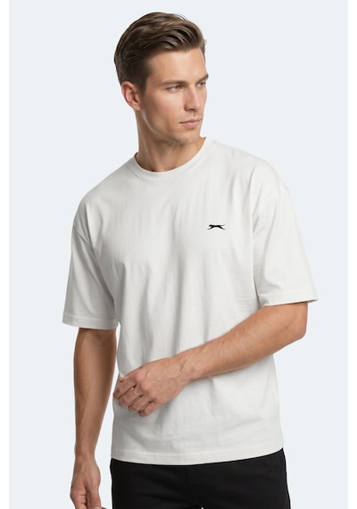 Slazenger Keane Erkek Oversıze Beyaz Tişört