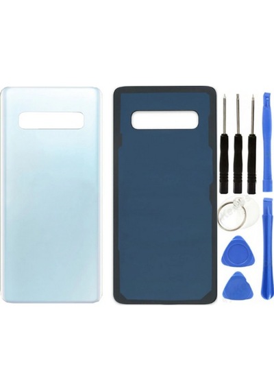 Samsung S10 Plus Sm-g975f Uyumlu Arka Pil Kapağı Beyaz + Tamir Seti Çok Renkli