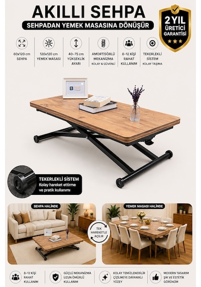 Home Üst Tabla Mdf Efesçam Oval Köşe Alt Ayak Siyah