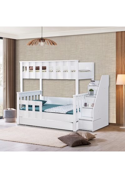Ranza, Diva Mdf Profil Ayrılabilir Ranza - Beyaz 2 Adet Comfort Yatak 90 X 190 CM Ranza, Diva Mdf Profil Ayrılabilir Ranza - Beyaz 2 Adet Comfort Yatak 90 X 190 CM