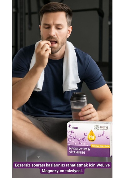 Magnezyum & Vitamin B6 Takviye Edici Gıda 60 Tablet - Enerji Desteği, Kas Ve Sinir Sağlığı