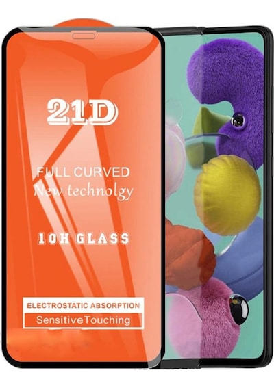 Samsung Galaxy Uyumlu A51 Ekran Koruyucu 21d Tam Kaplayan Kırılmaz Cam Kavisli 9018000000233