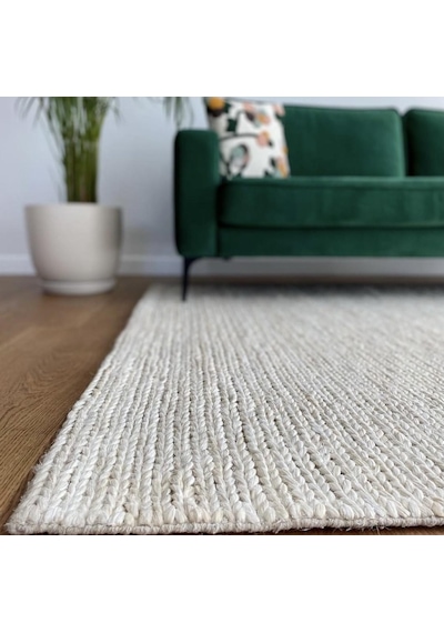 Eko Halı Flatweave Choti White Dekoratif Jüt Kilim