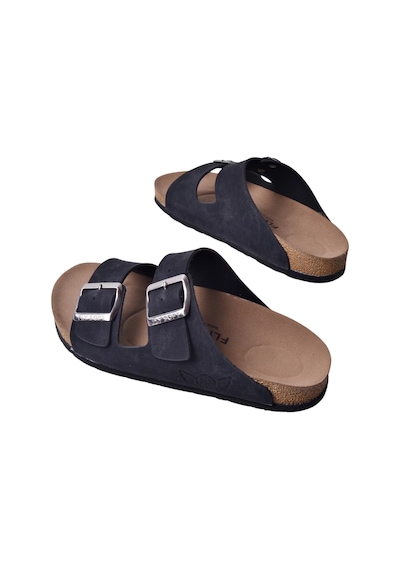 Kindep Fly Soft Çift Toka S902 Uniseks Terlik Siyah Siyah