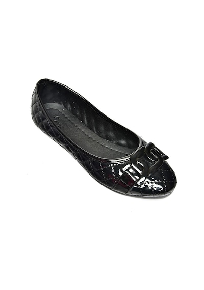 Fox Shoes P250005208 Siyah Rugan Tokalı Günlük Kadın Babet Siyah