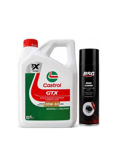 Castrol Gtx Motor Yağı 20w-50 Lpg 4 L + Balata Spreyi 500 ML