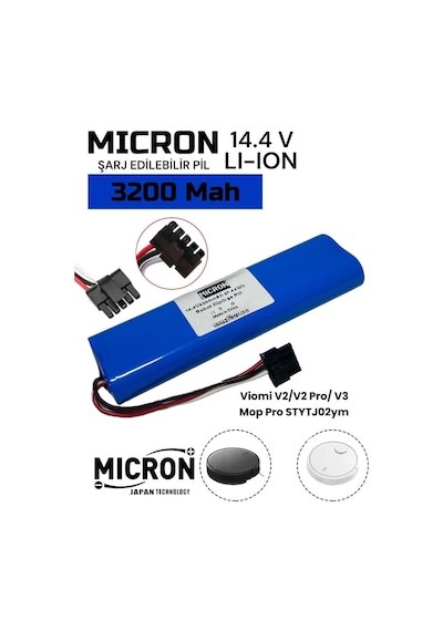 Mi Mop Pro Stytj02ym / V2 Pro/ V3 Uyumlu 14.4v 3200 Mah Robot Süpürge Pili Tek Renk