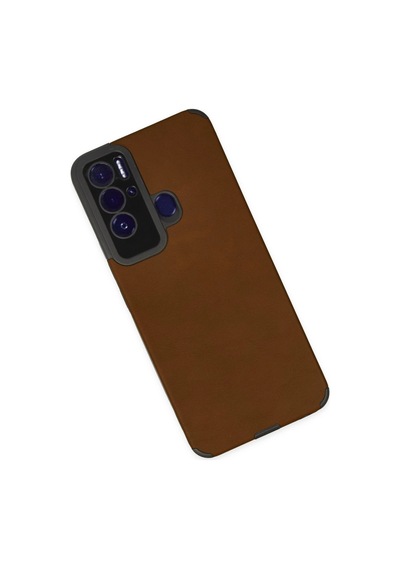 Tecno Pova Neo Kılıf Loop Deri Silikon - Kahverengi -