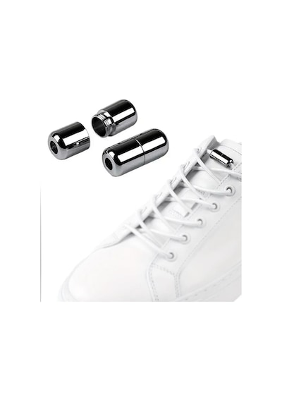 Hapshoe Vidalı Platin Renk 5 Çift Ayakkabı Bağcık Ucu Platin