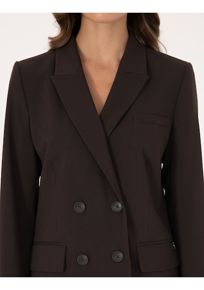 Pierre Cardin Kadın Koyu Kahverengi Ceket 50318351-vr084
