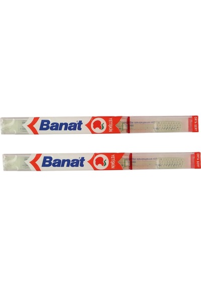 Banat Yetişkin Diş Fırçası Medium Şeffaf 2 Adet