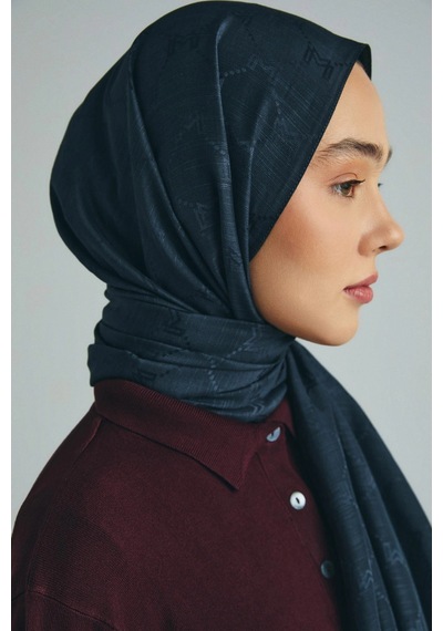 Maisa Neda Pamuk İpek Şal 70 190 Cm - Antrasit 4415