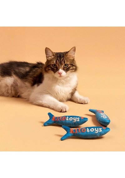 Kito Toys Balık Peluş Kedi Oyuncağı