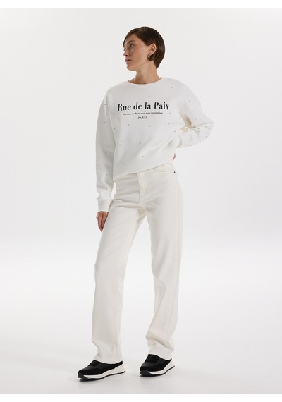 Fabrika Beyaz Kadın Pamuklu Denim Pantolon F5wl-pnt0192