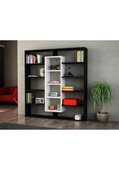 Dekorister Ample Kitaplık Siyah-Beyaz Dekorister Ample Kitaplık Siyah-Beyaz