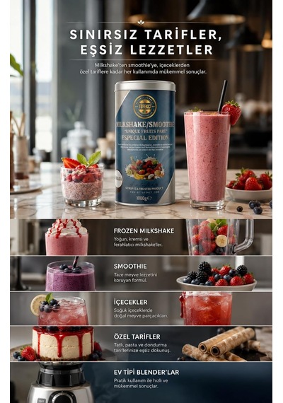 Karamel Milkshake Ve Smoothie İçecek Tozu 1000 Gr Yoğun Karamel Aroması, Pratik Hazır Karışım Diğer
