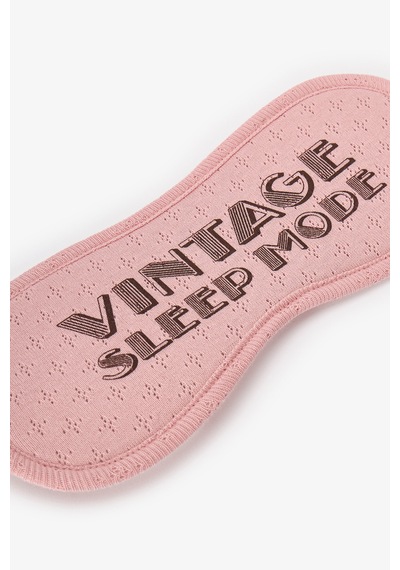 Penti Pembe Sleep Mode Slogan Desenli Uyku Gözlüğü Pembe