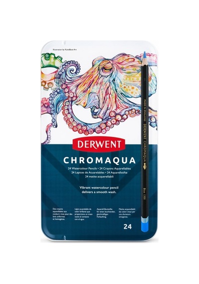 Derwent Chromaqua Suluboya Kalem Seti 24 Renk Karışık Renkli