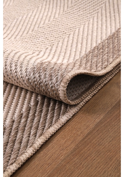 Elit Premium Sisal Jut Halı 1405 Hav Ve Toz Yapmaz Bordürlü Halı Krem-bej Krem - Bej