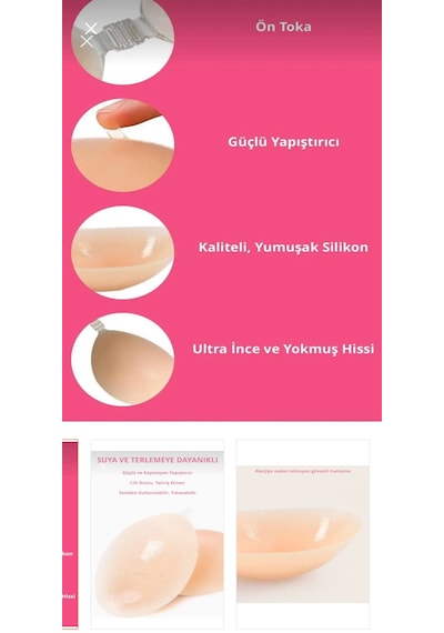 Trend Dokunuş Kadın Klipsli Yapışkanlı Dolgusuz Askısız Straplez Silikon Sütyen Açık Ten Trend Dokunuş Kadın Klipsli Yapışkanlı Dolgusuz Askısız Straplez Silikon Sütyen Açık Ten