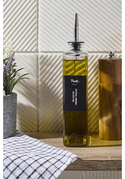 Molivet 500ml Silver Kapak Cam Yağdanlık-sosluk-sirkelik