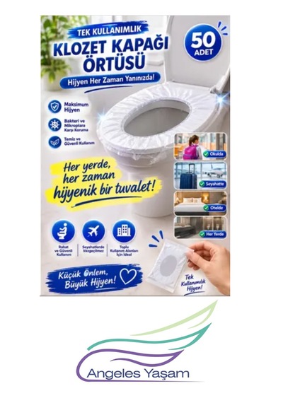 Angeles Yaşam Klozet Örtüsü 50 Li Paket