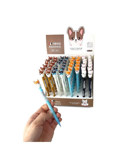 Minik Maskot Başlıklı 0.7 Uçlu Kalemler Mavi