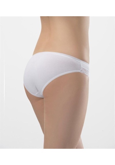 Türen 238 İkili Likralı Fistolu Bikini - Beyaz Beyaz