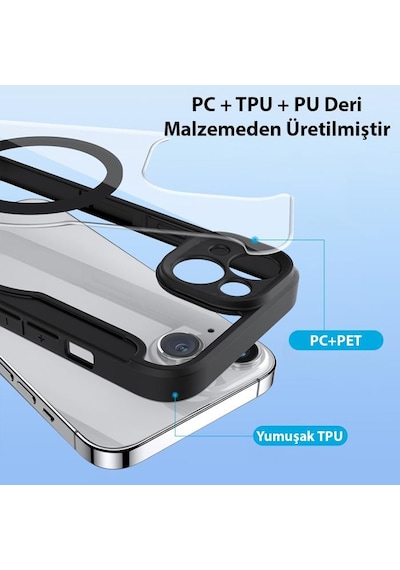 Coofbe Kart Bölmeli Cüzdanlı Manyetik Magsafe Uyumlu Apple iPhone 14 Kılıf Cüzdan Kartlık