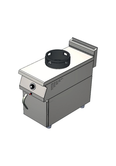 Karacasan Endüstriyel 900 Seri Dolaplı 40 Cm Tek Gözlü Doğalgazlı Wok Ocak