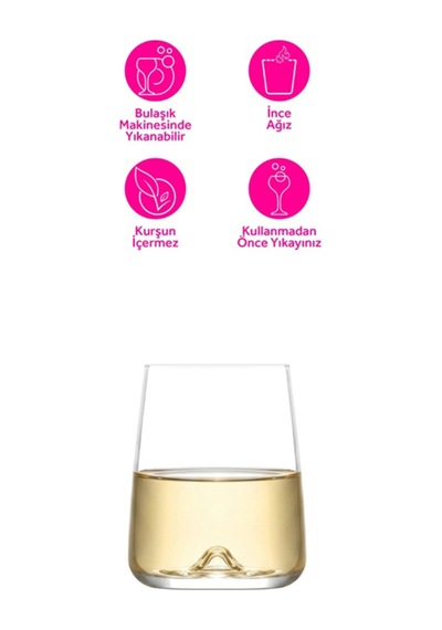 Lav Terra Cam Beyaz Şarap Kadehi 3'lü 360 ml (Meşrubat/Şarap Bardağı )