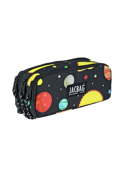 Jacbag Trıple Pouch-üç Bölmeli Kalem Kutusu Triple Pouch-galaksi renkli